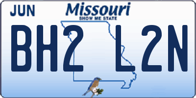 MO license plate BH2L2N