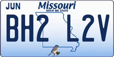MO license plate BH2L2V