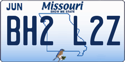 MO license plate BH2L2Z