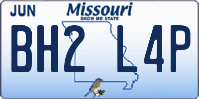 MO license plate BH2L4P