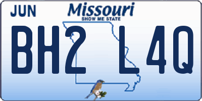MO license plate BH2L4Q