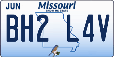 MO license plate BH2L4V