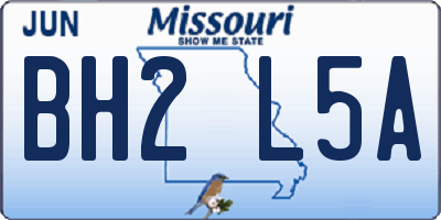 MO license plate BH2L5A