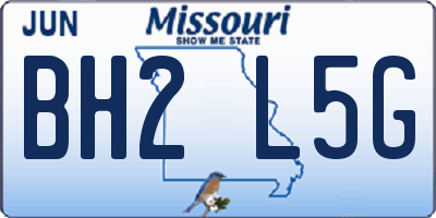 MO license plate BH2L5G