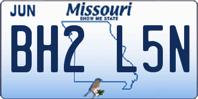 MO license plate BH2L5N