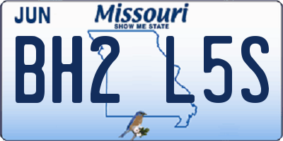 MO license plate BH2L5S