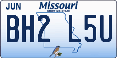 MO license plate BH2L5U