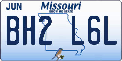 MO license plate BH2L6L