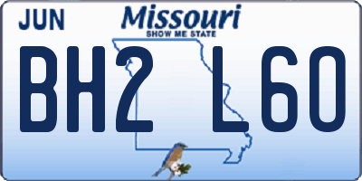 MO license plate BH2L6O