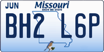 MO license plate BH2L6P