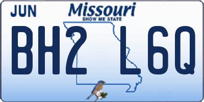 MO license plate BH2L6Q