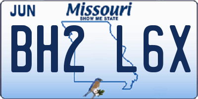 MO license plate BH2L6X