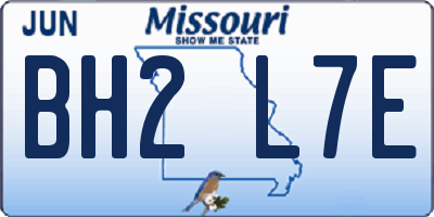 MO license plate BH2L7E