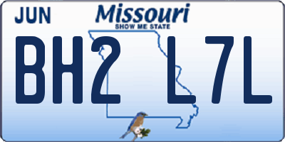 MO license plate BH2L7L