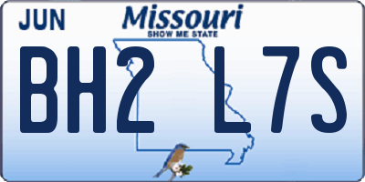 MO license plate BH2L7S