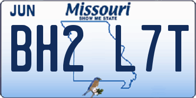 MO license plate BH2L7T