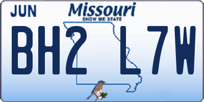 MO license plate BH2L7W