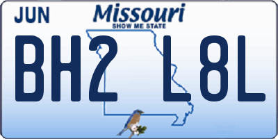 MO license plate BH2L8L