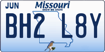 MO license plate BH2L8Y