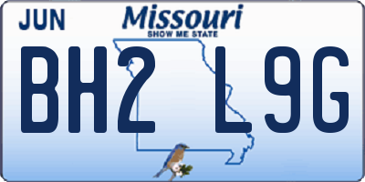 MO license plate BH2L9G