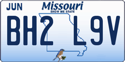 MO license plate BH2L9V