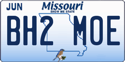 MO license plate BH2M0E