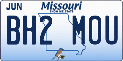 MO license plate BH2M0U