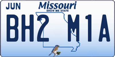 MO license plate BH2M1A