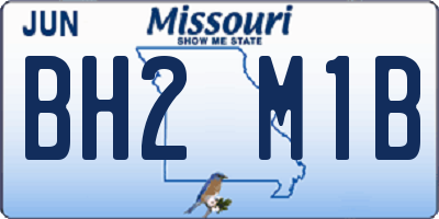 MO license plate BH2M1B