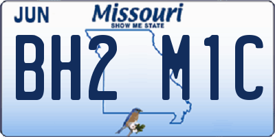 MO license plate BH2M1C