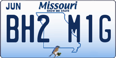 MO license plate BH2M1G