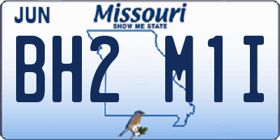 MO license plate BH2M1I
