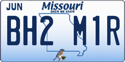 MO license plate BH2M1R