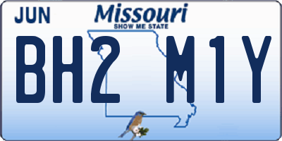 MO license plate BH2M1Y
