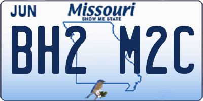 MO license plate BH2M2C