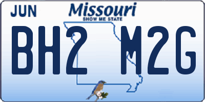 MO license plate BH2M2G