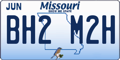 MO license plate BH2M2H