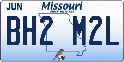MO license plate BH2M2L