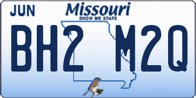 MO license plate BH2M2Q