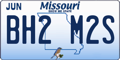 MO license plate BH2M2S