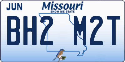 MO license plate BH2M2T
