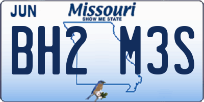 MO license plate BH2M3S