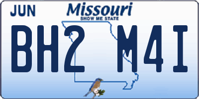 MO license plate BH2M4I