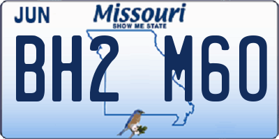 MO license plate BH2M6O