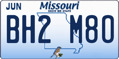 MO license plate BH2M8O