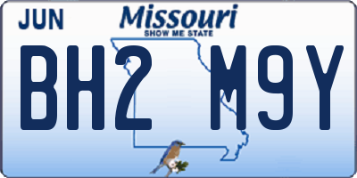 MO license plate BH2M9Y