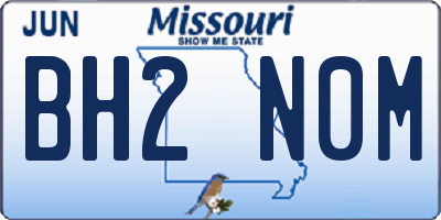 MO license plate BH2N0M