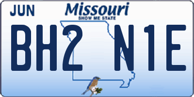 MO license plate BH2N1E