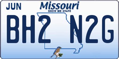 MO license plate BH2N2G