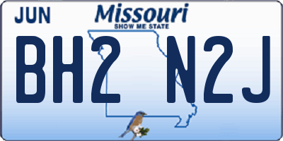 MO license plate BH2N2J